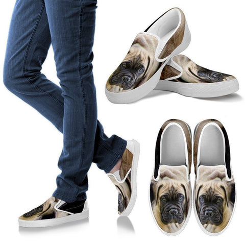English Mastiff Print Slip Ons For Women- Exrpess Shipping-Paww-Printz-Merchandise