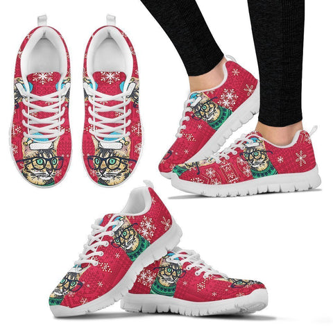 Bengal Cat Christmas Running Shoes For Women- Free Shipping-Paww-Printz-Merchandise