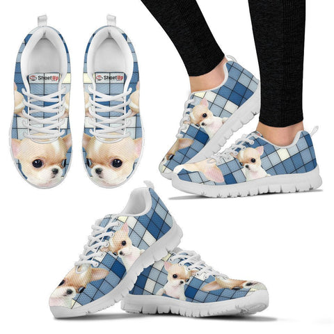 Chihuahua With 3D Blocks Print Running Shoes For Women-Free Shipping-Paww-Printz-Merchandise