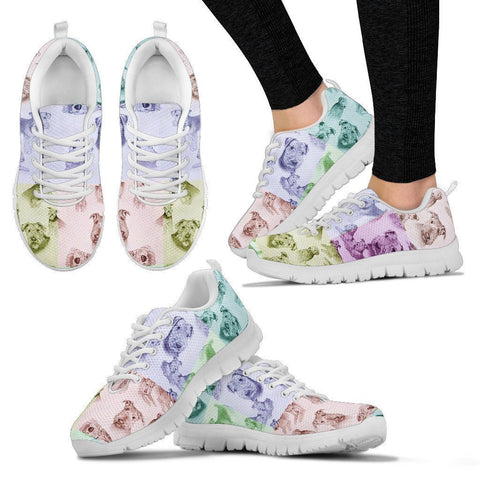 Airedale Terrier Pattern Print Sneakers For Women- Express Shipping-Paww-Printz-Merchandise