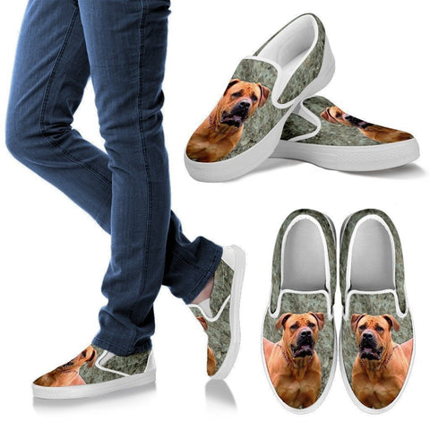 South African Boerboel Dog Print Slip Ons For Women-Express Shipping-Paww-Printz-Merchandise