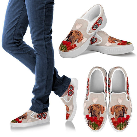 Valentine's Day Special-Vizsla Dog Print Slip Ons For Women-Free Shipping-Paww-Printz-Merchandise