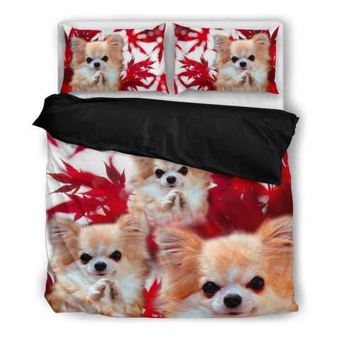 Valentine's Day Special Chihuahua On Red Print Bedding Set- Free Shipping
