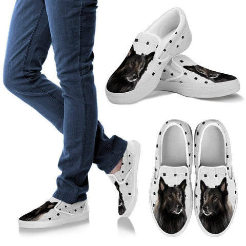 Belgian Tervuren Dog Print Slip Ons For Women-Express Shipping-Paww-Printz-Merchandise