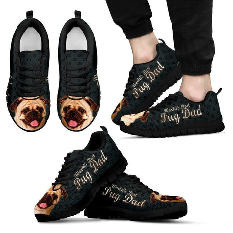 'World's Best Pug Dad' Running Shoes-Father's Day Special-Paww-Printz-Merchandise