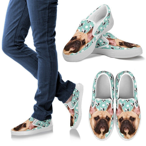 French Bulldog Print Slip Ons For Women- Express Shipping-Paww-Printz-Merchandise