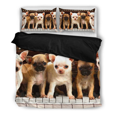 Chihuahua On Piano Print Bedding Set- Free Shipping