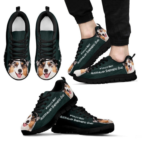 'World's Best Australian Shepherd Dad' Running Shoes- Father's Day Special-Paww-Printz-Merchandise