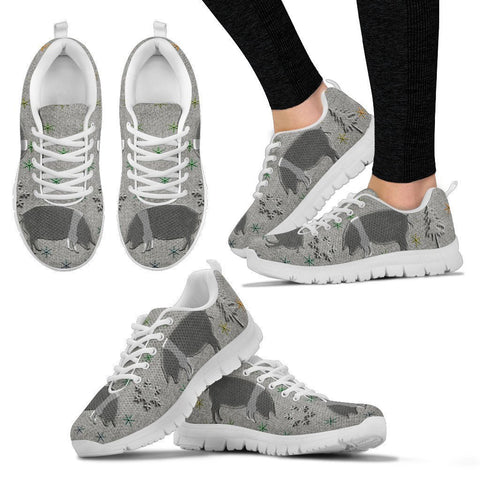British Saddleback Pig Print Christmas Running Shoes For Women-Free Shipping-Paww-Printz-Merchandise