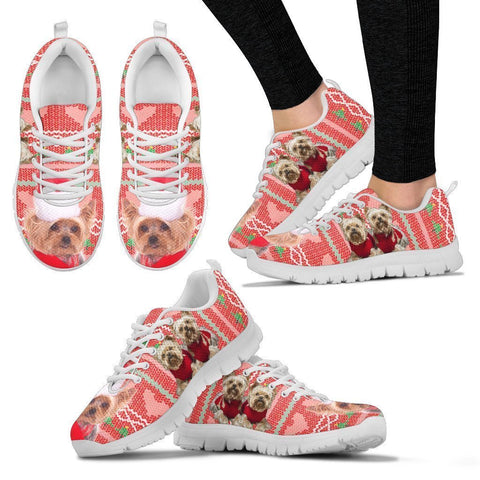 Yorkshire Terrier Christmas Running Shoes For Women- Free Shipping-Paww-Printz-Merchandise