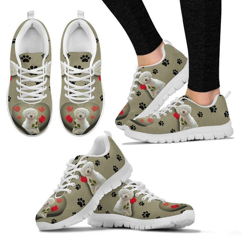 Valentine's Day Special-White Spanish Water Dog Print Running Shoes For Women-Free Shipping-Paww-Printz-Merchandise