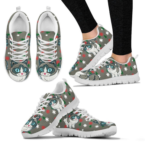 Ragdoll Cat Christmas Print Running Shoes For Women-Free Shipping-Paww-Printz-Merchandise