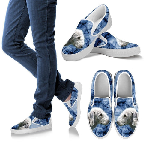 Bedlington Terrier Print Slip Ons For Women- Express Shipping-Paww-Printz-Merchandise