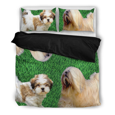 Cute Lhasa Apso Print Bedding Set- Free Shipping