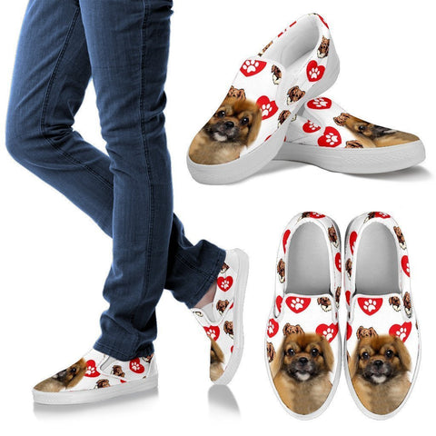 Valentine's Day Special-Tibetan Spaniel Print Slip Ons For Women-Free Shipping-Paww-Printz-Merchandise