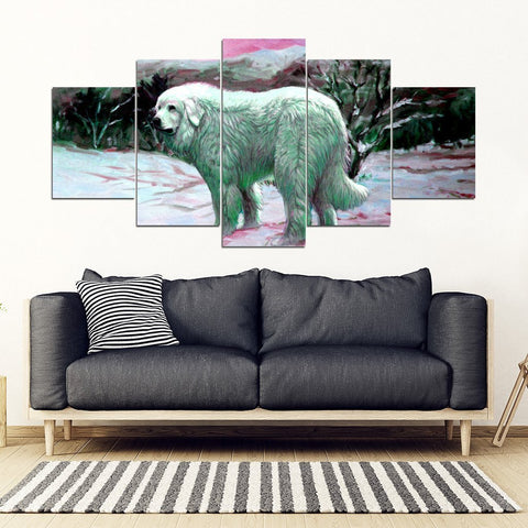 Great Pyrenees Art Print 5 Piece Framed Canvas- Free Shipping-Paww-Printz-Merchandise