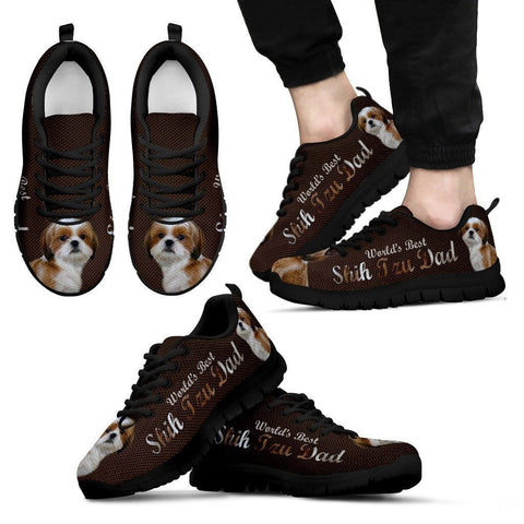 'World's Best Shih Tzu Dad' Running Shoes-Father's Day Special-Paww-Printz-Merchandise