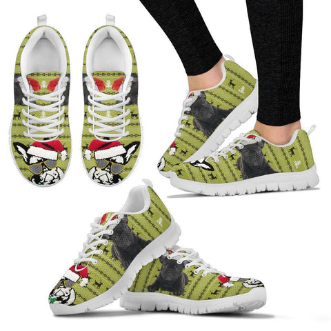 Cute French Bulldog Print Christmas Running Shoes For Women-Free Shipping-Paww-Printz-Merchandise