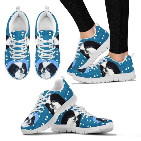 Valentine's Day Special-Cute Japanese Chin Dog Print Running Shoes For Women-Free Shipping-Paww-Printz-Merchandise
