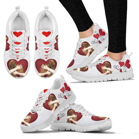 Valentine's Day Special-Afghan Hound in heart Print Running Shoes For Women-Free Shipping-Paww-Printz-Merchandise
