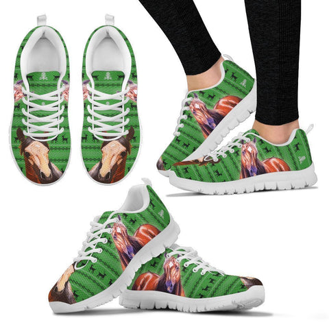 American Quarter Horse Print Christmas Running Shoes For Women- Free Shipping-Paww-Printz-Merchandise