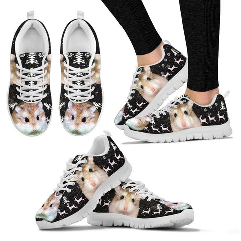 Roborovski Dwarf Hamster(Desert Hamster) Print Christmas Running Shoes For Women- Free Shipping-Paww-Printz-Merchandise