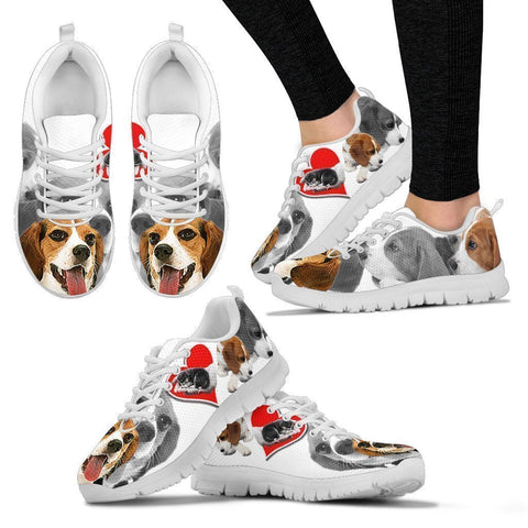 Amazing Beagle Print Running Shoes For Women-Free Shipping-Paww-Printz-Merchandise