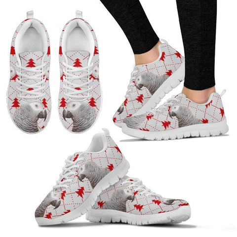 African Grey Parrot3 Christmas Print Running Shoes For Women-Free Shipping-Paww-Printz-Merchandise