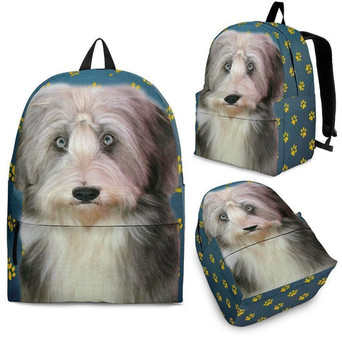 Bearded Collie Print Backpack- Express Shipping-Paww-Printz-Merchandise