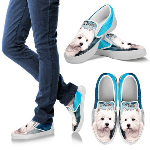 West Highland White Terrier (Westie) Print Slip Ons For Women- Free Shipping-Paww-Printz-Merchandise