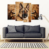 German Shepherd Print- Piece Framed Canvas- Free Shipping-Paww-Printz-Merchandise
