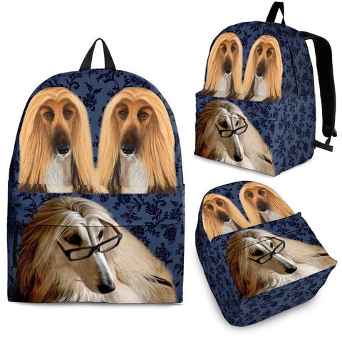Afghan Hound Dog Print Backpack-Express Shipping-Paww-Printz-Merchandise