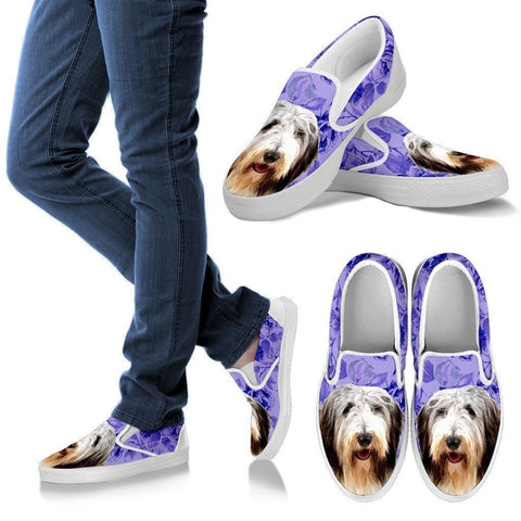 Bearded Collie Dog Print Slip Ons For Women-Express Shipping-Paww-Printz-Merchandise