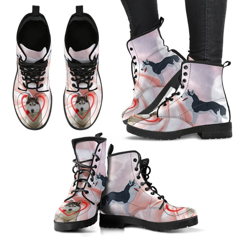 Valentine's Day Special Siberian Husky Print Boots For Women-Free Shipping-Paww-Printz-Merchandise