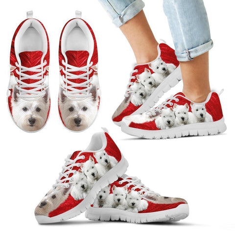 West Highland White Terrier Print Running Shoes For Kids- Free Shipping-Paww-Printz-Merchandise