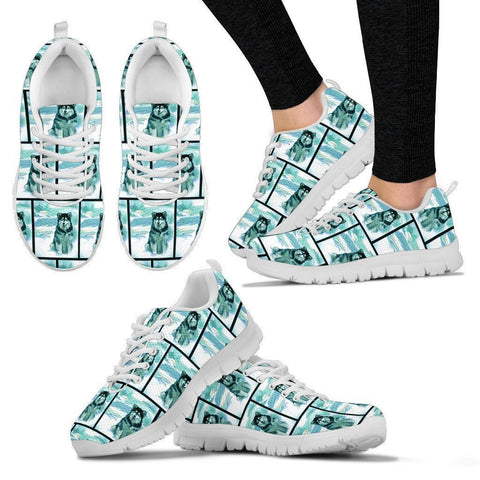 Alaskan Malamute Pattern Print Sneakers For Women- Express Shipping-Paww-Printz-Merchandise