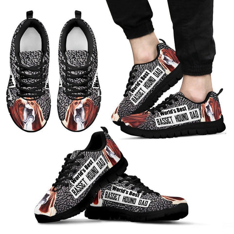 'World's Best Basset Hound Dad' Running Shoes For MenFather's Day Special