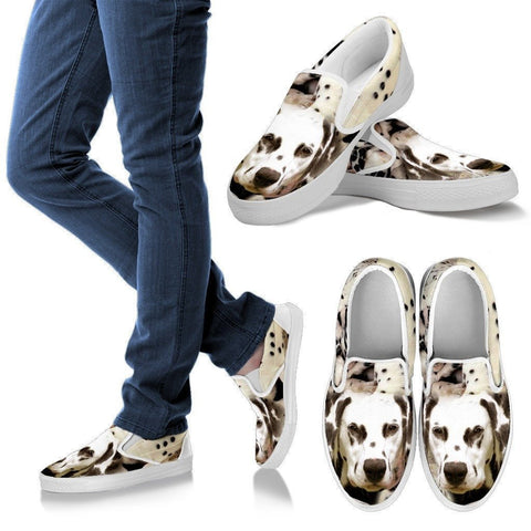 Dalmatian Dog Print Slip Ons For Women- Express Shipping-Paww-Printz-Merchandise