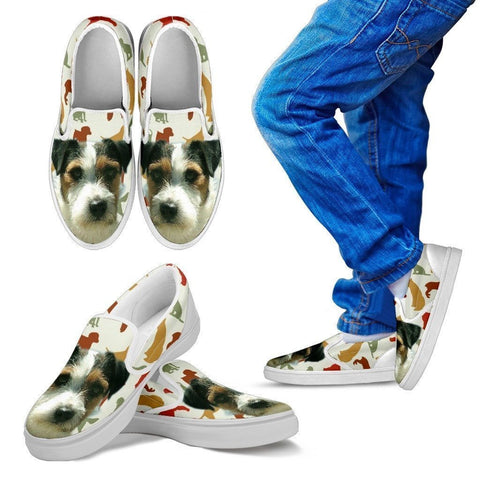 Parson Russell Terrier Slip Ons For Kids- Express Shipping-Paww-Printz-Merchandise