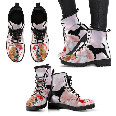 Valentine's Day Special-Beagle With Red Rose Boots For Women-Free Shipping-Paww-Printz-Merchandise