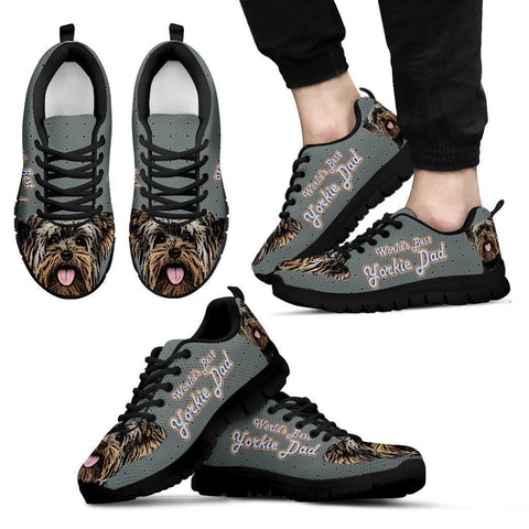 'World's Best Yorkie Dad' Running Shoes-Father's Day Special-Paww-Printz-Merchandise