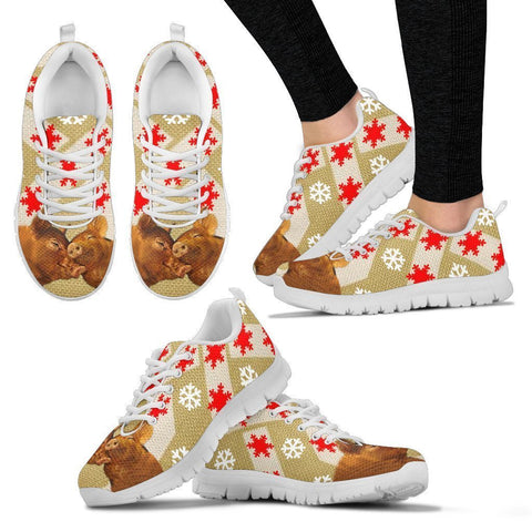 Duroc pig Print Christmas Running Shoes For Women-Free Shipping-Paww-Printz-Merchandise