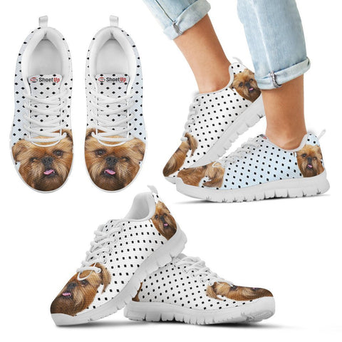 Brussels Griffon Black Dots Print Running Shoes For Kids-Free Shipping-Paww-Printz-Merchandise