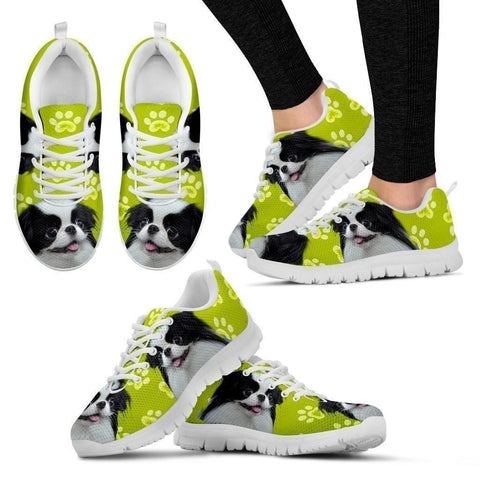 Paws Print Japanese Chin (Black/White) Running Shoes For Women-Express Delivery-Paww-Printz-Merchandise