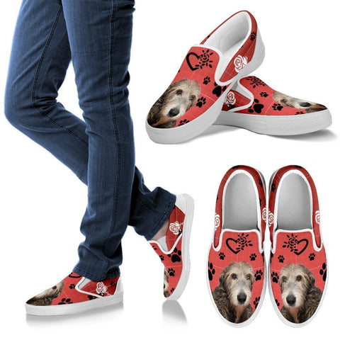 Valentine's Day Special-Irish Wolfhound Print Slip Ons For Women-Free Shipping-Paww-Printz-Merchandise