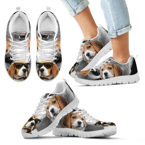 Beagle With Glasses Print Running For Kids- Free Shipping-Paww-Printz-Merchandise