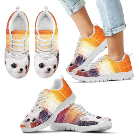 White Chihuahua Dog-Running Shoes For Kids-Free Shipping-Paww-Printz-Merchandise