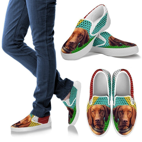 Awesome Vizsla Dog Print Slip Ons For Women-Free Shipping-Paww-Printz-Merchandise