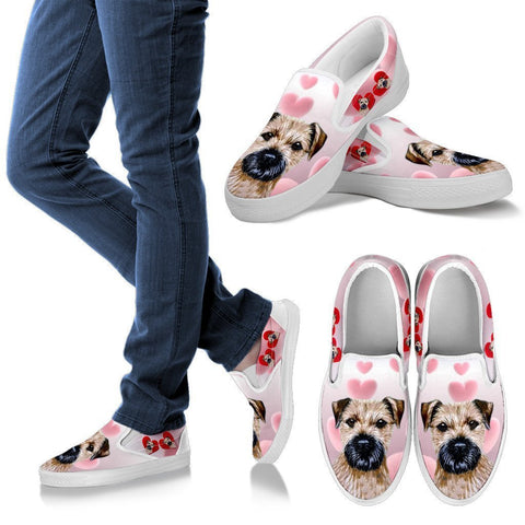Valentine's Day Special-Border Terrier Print Slip Ons For Women Free Shipping-Paww-Printz-Merchandise