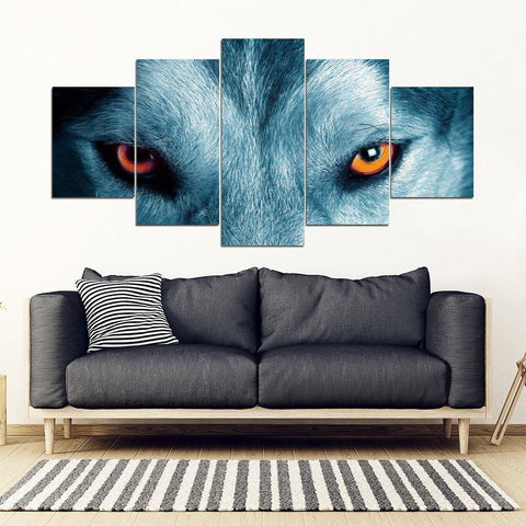 Siberian Husky Eyes Print- 5 Piece Framed Canvas- Free Shipping-Paww-Printz-Merchandise